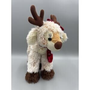 Encore Group Plush Hazel the Reindeer 13” Standing Wired Posable Legs Christmas